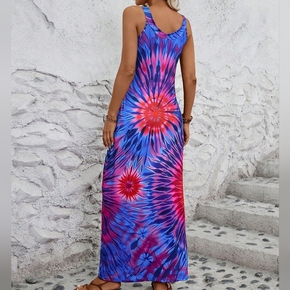 Summer Casual & Vacation Criss-Cross Neckline Shift Dress With Side Pockets - Picture 3 of 5